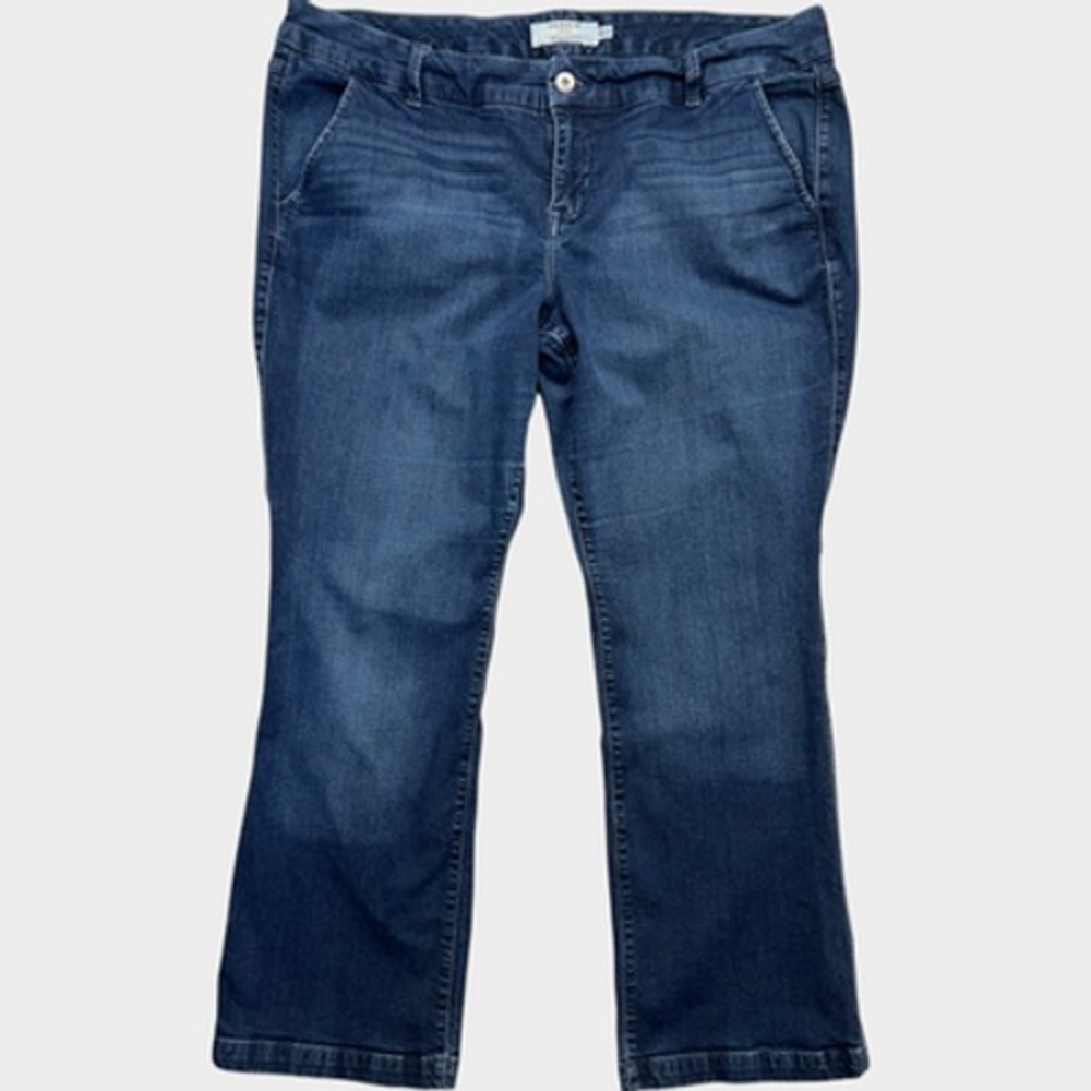 Torrid Straight Leg Dark Blue Trouser Pocket Jeans
